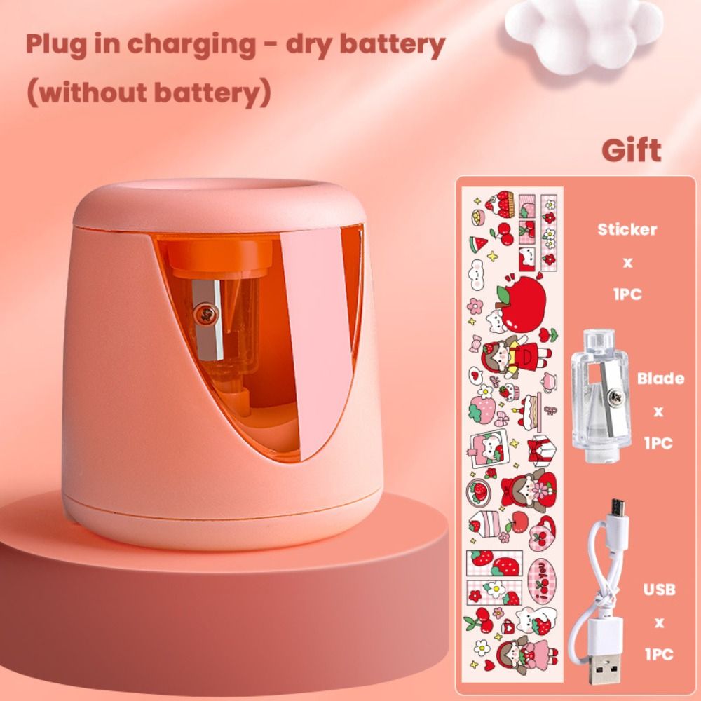 Electric Pencil Sharpener Usb - Schoolbenodigdheden Batterij/USB/Opladen Cartoon Creatief briefpapier Schakelaar