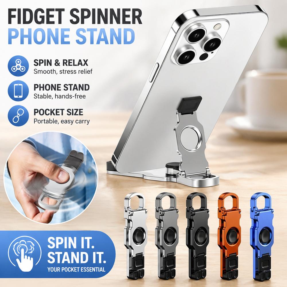 Desk Accessories - Metalen Fidget Spinner Bureautelefoonhouder Opvouwbare standaard