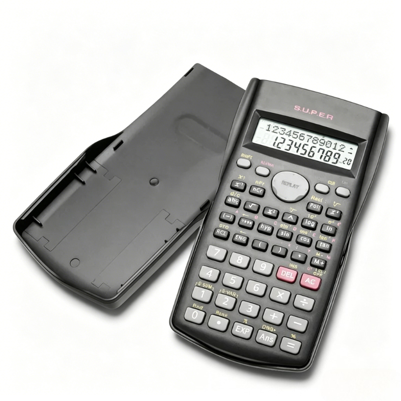 Scientific Calculator For Secondary School - Draagbare wetenschappelijke rekenmachine met 2 regels,