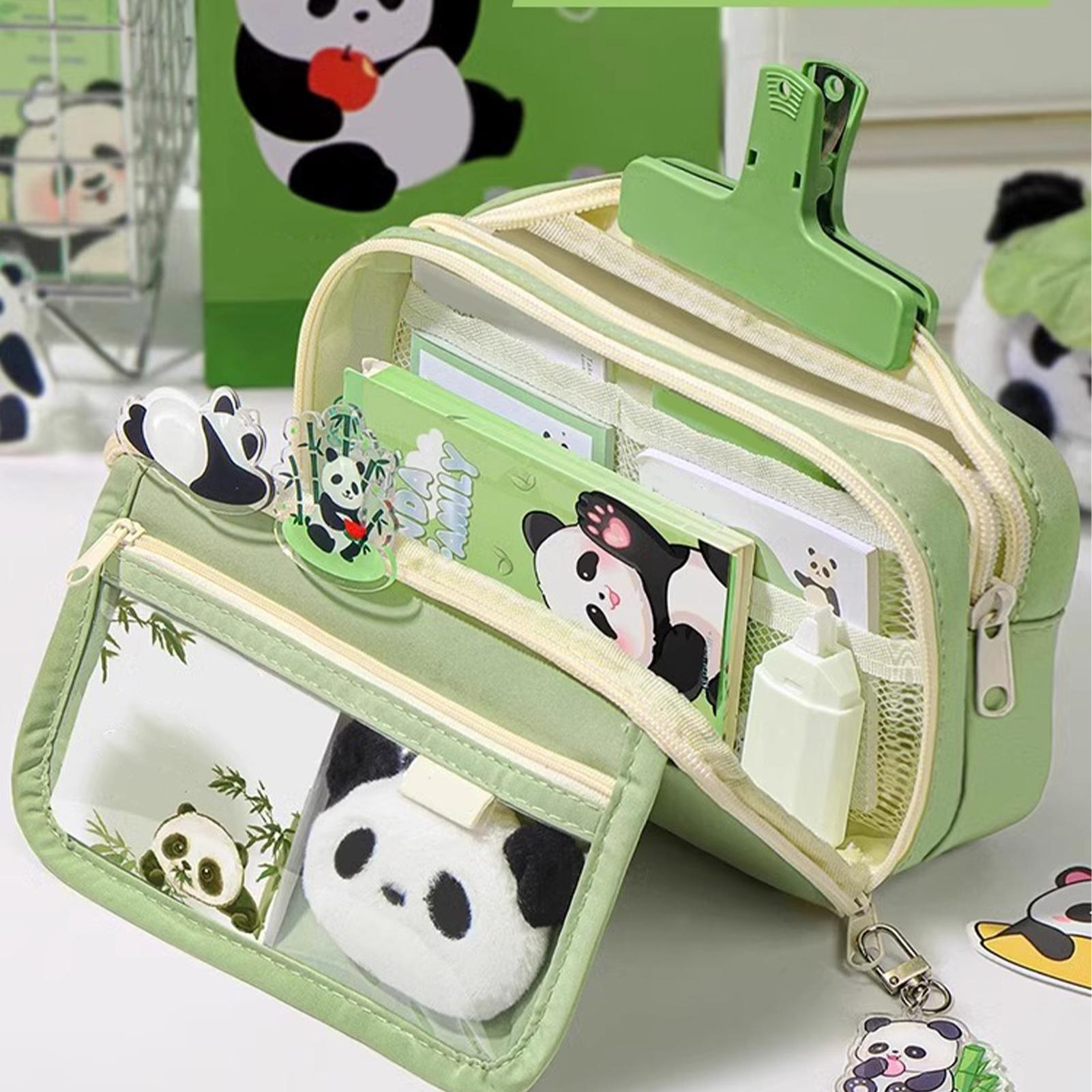 Aesthetic Large Pencil Case Pouch - Esthetische etui Panda etui Grote capaciteit