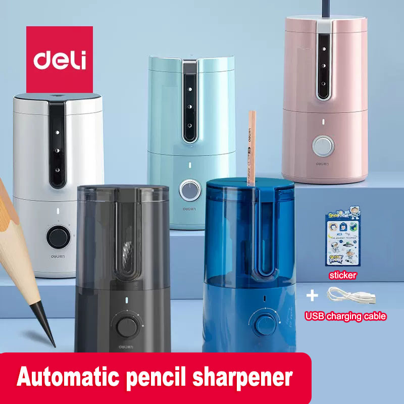 Electric Pencil Sharpener Usb - Deli Automatische Elektrische Puntenslijper Voor Kinderen