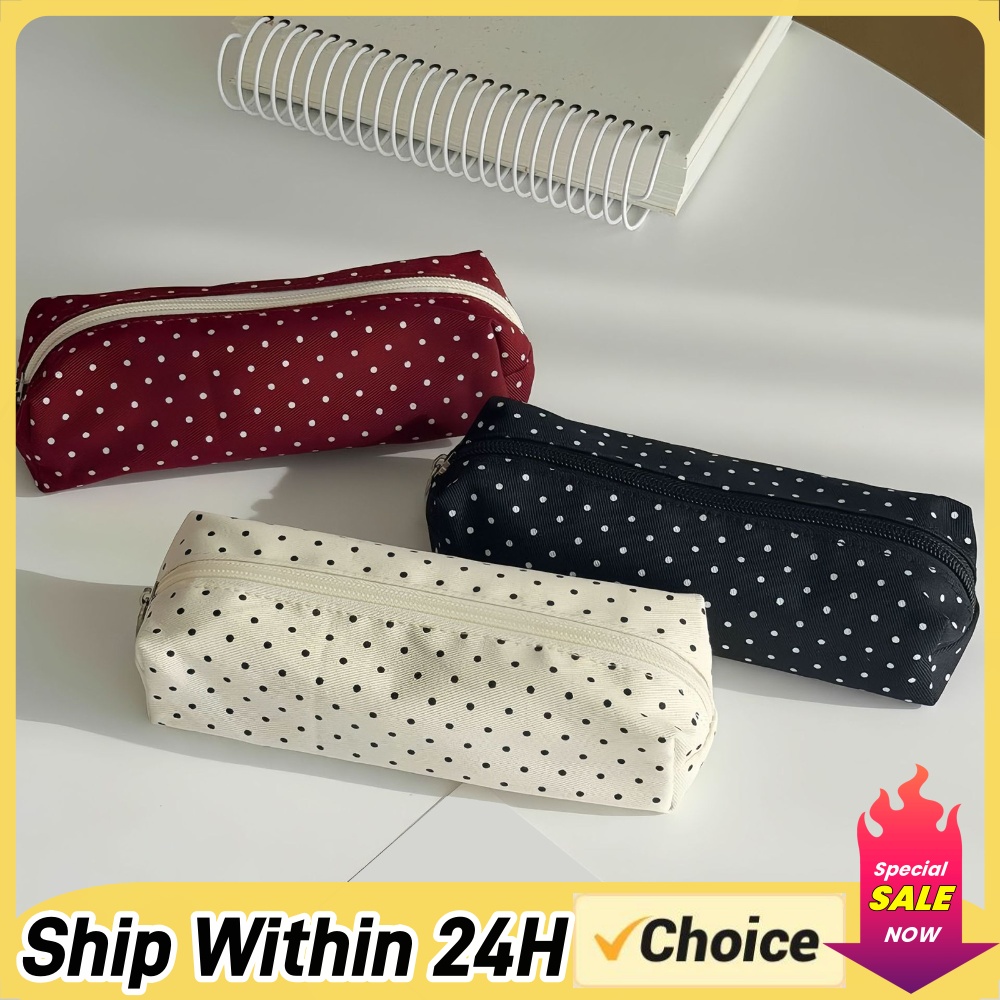 Schattig Polka Dot Pennenetui  - Aesthetic Large Pencil Case Pouch recensie en prijs