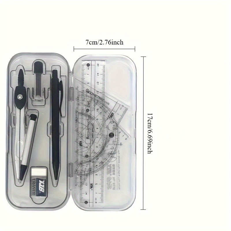Kompas- en liniaalset, geometr - Math Geometry Set With Compass recensie en prijs