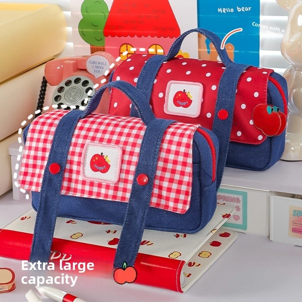 Denim Fruit Cowboy etui met ru - Aesthetic Large Pencil Case Pouch recensie en prijs