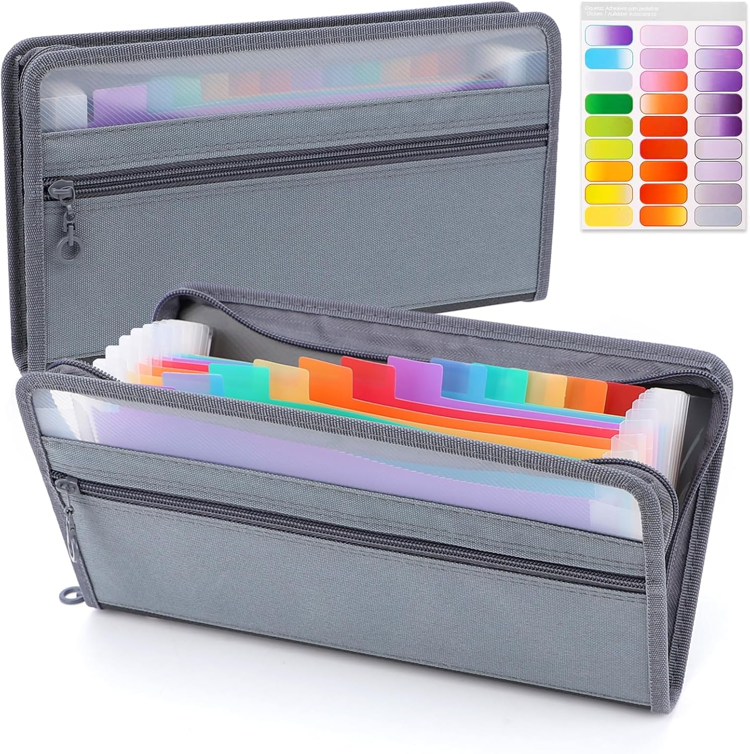 Kleine accordeonmap A6 met vei - Expandable Accordion File Folder 13 Pockets recensie en prijs