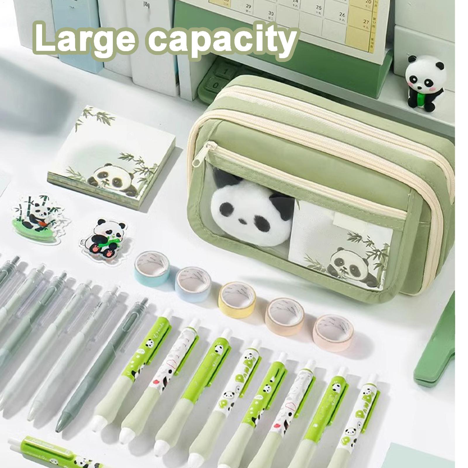 Esthetische etui Panda etui Gr - Aesthetic Large Pencil Case Pouch recensie en prijs