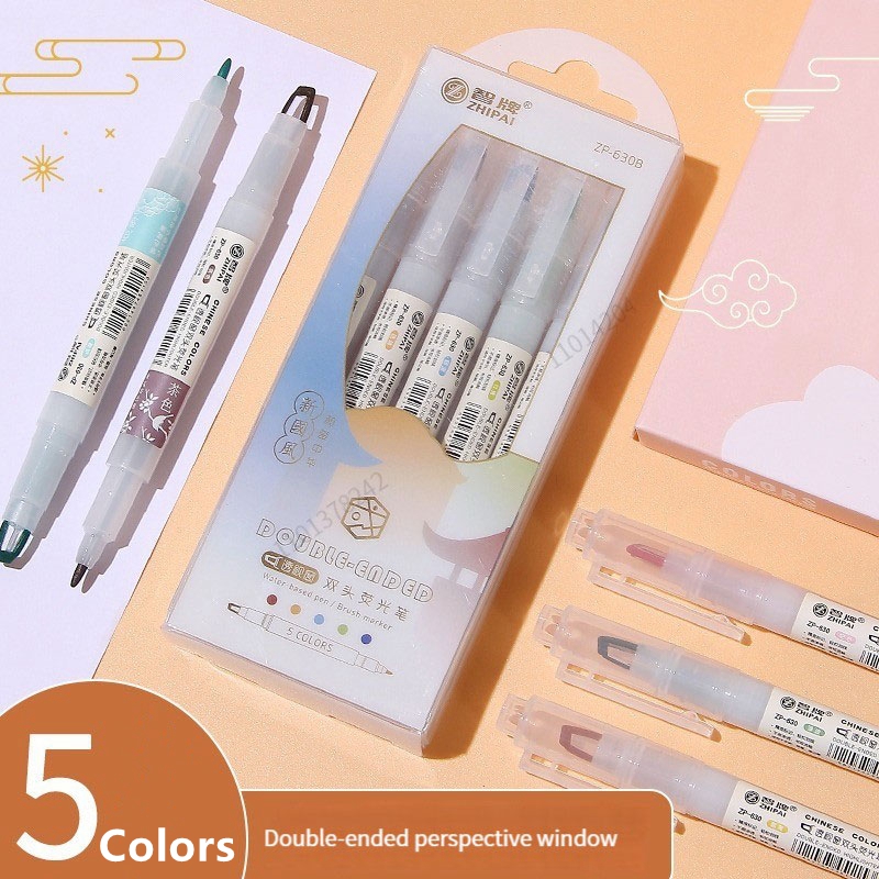 5 Stks/set Dubbele Tip Highlig - Pastel Highlighter Set Double Ended recensie en prijs