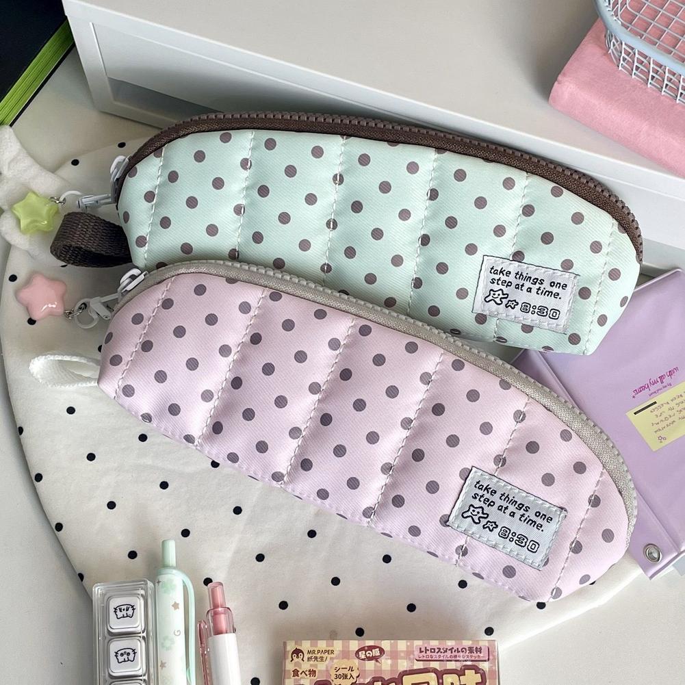 Esthetische Polka Dot Pennenma - Aesthetic Large Pencil Case Pouch recensie en prijs