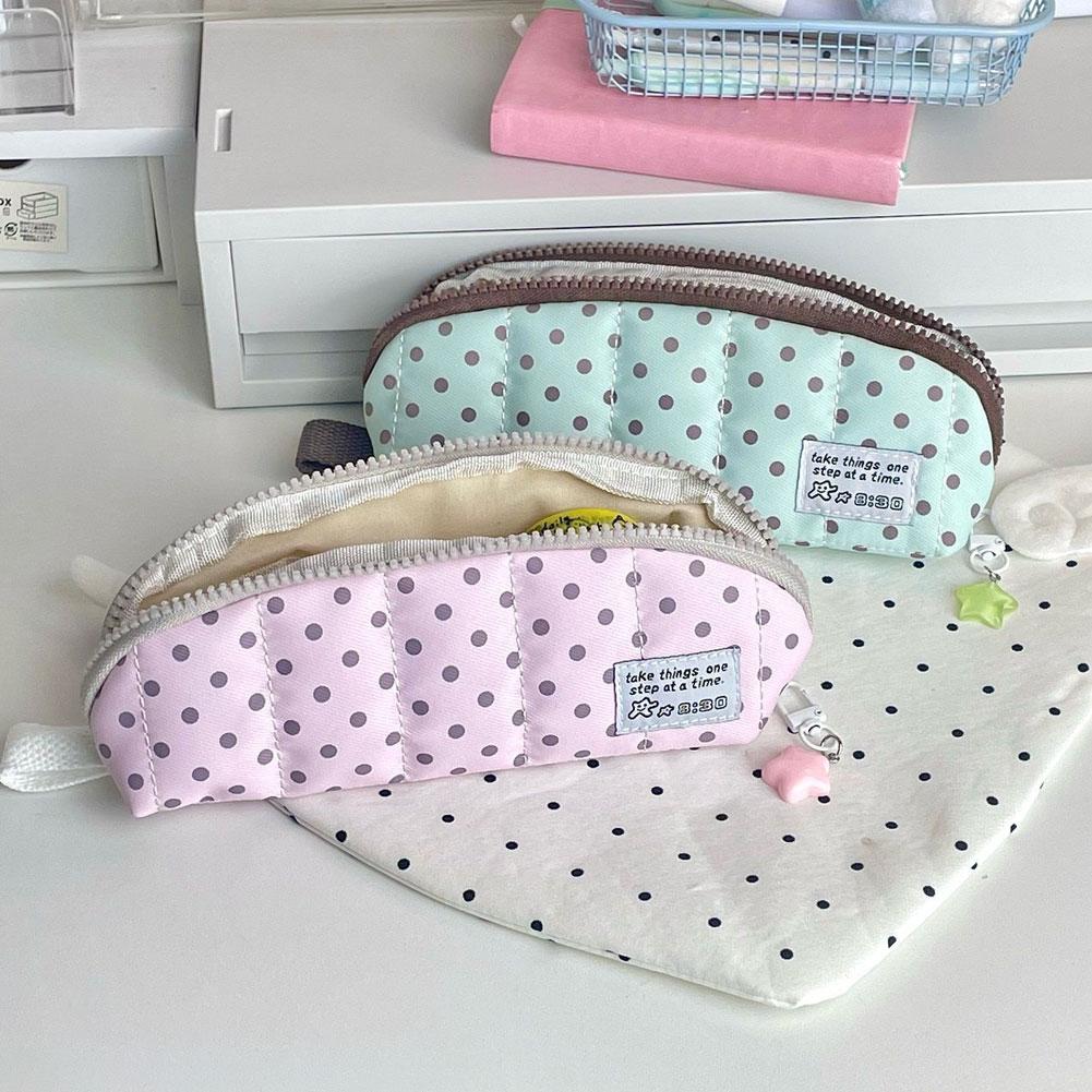 Esthetische Polka Dot Pennenma - Aesthetic Large Pencil Case Pouch recensie en prijs
