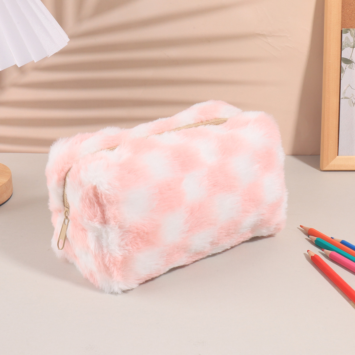 Leuke Koreaanse geruite etui,  - Aesthetic Large Pencil Case Pouch recensie en prijs