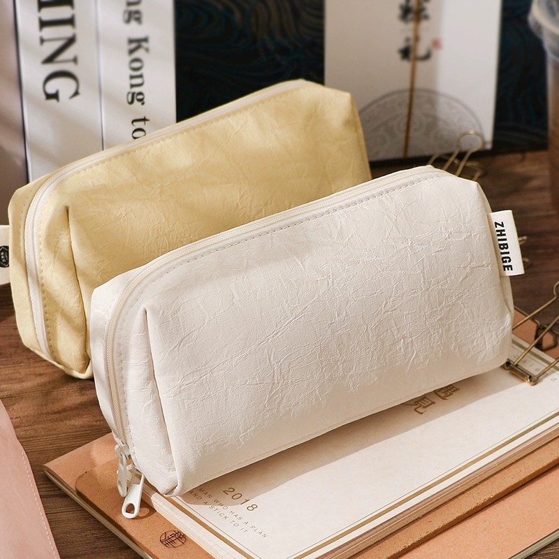 Kawaii crèmekleurige leren etu - Aesthetic Large Pencil Case Pouch recensie en prijs