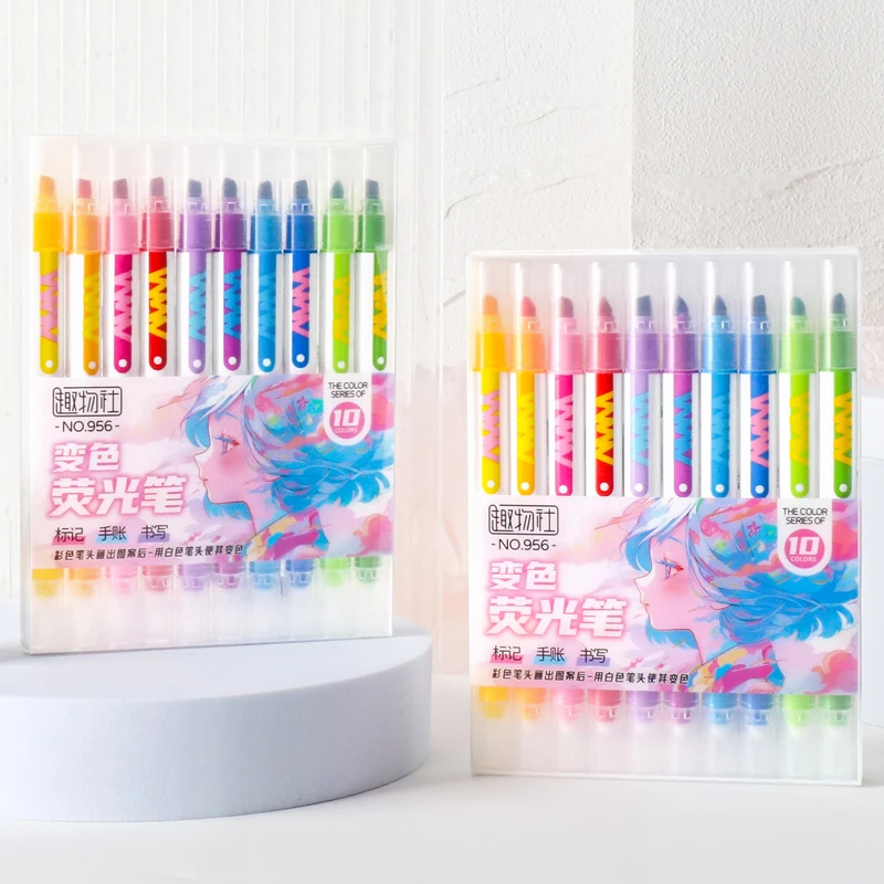 10 stuks dubbelzijdige magisch - Pastel Highlighter Set Double Ended recensie en prijs