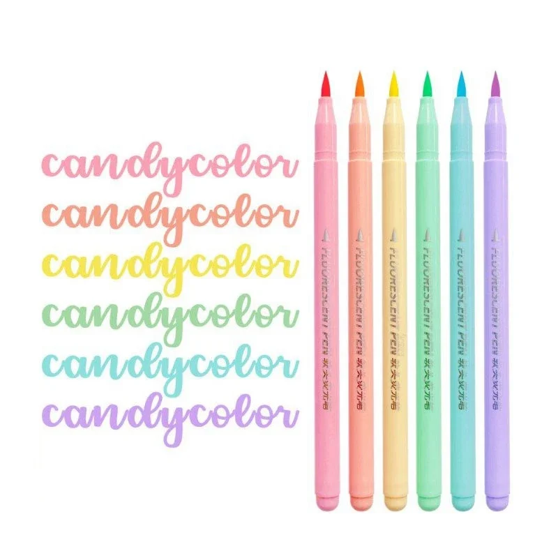 6-kleuren Zachte Borstel Fluor - Pastel Highlighter Set Double Ended recensie en prijs