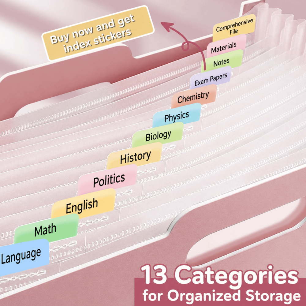 13 zakken Uitbreidbare bestand - Expandable Accordion File Folder 13 Pockets recensie en prijs