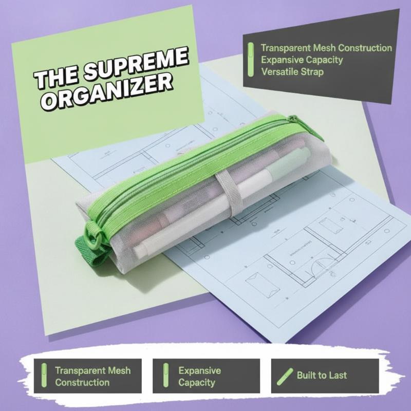 Transparante mesh-potloodhoude - Clear Mesh Pencil Pouch For Exam recensie en prijs