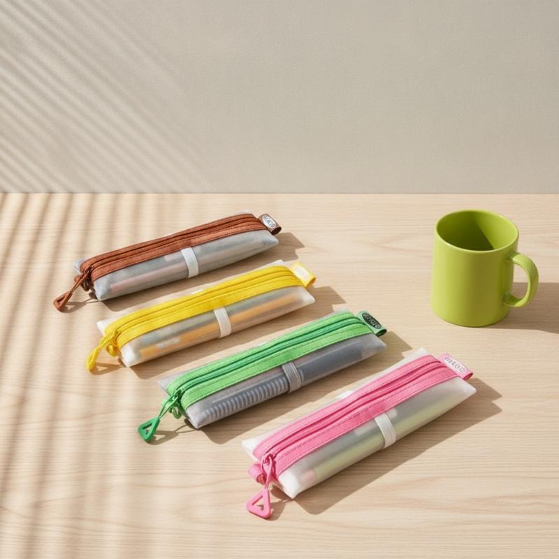 Transparante mesh-potloodhoude - Clear Mesh Pencil Pouch For Exam recensie en prijs