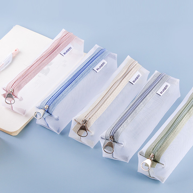 Doorzichtige nylon mesh-pennen - Clear Mesh Pencil Pouch For Exam recensie en prijs
