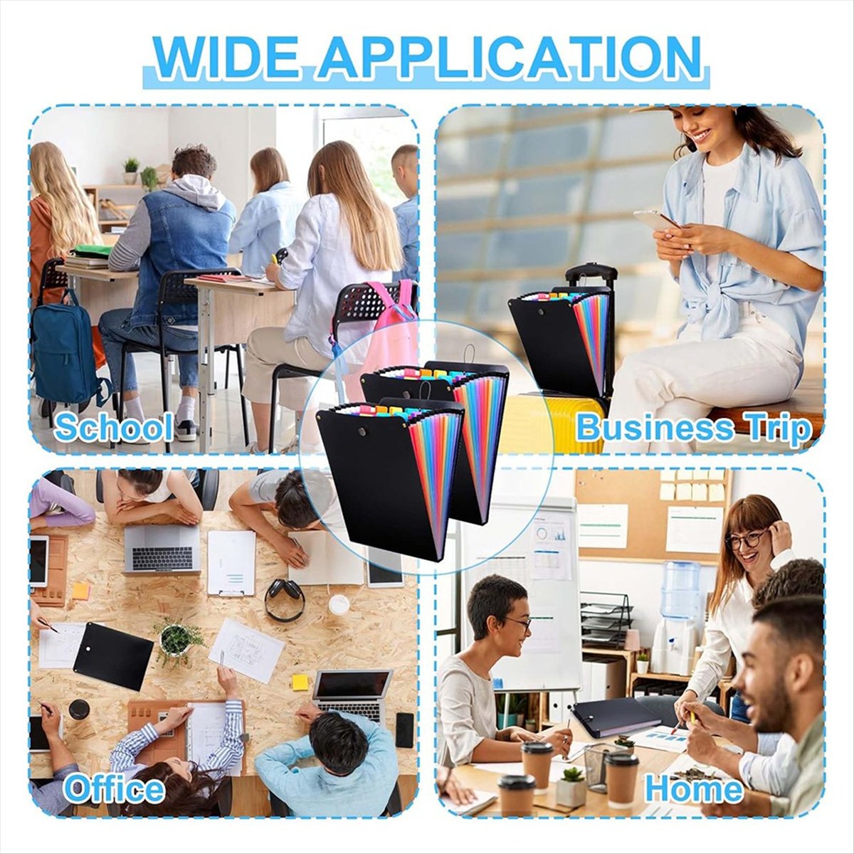 ABPP 2 stuks uitbreidbare map, - Expandable Accordion File Folder 13 Pockets recensie en prijs
