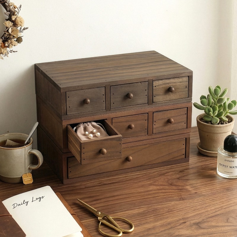 Houten opbergdoos voor op het  - Stationery recensie en prijs